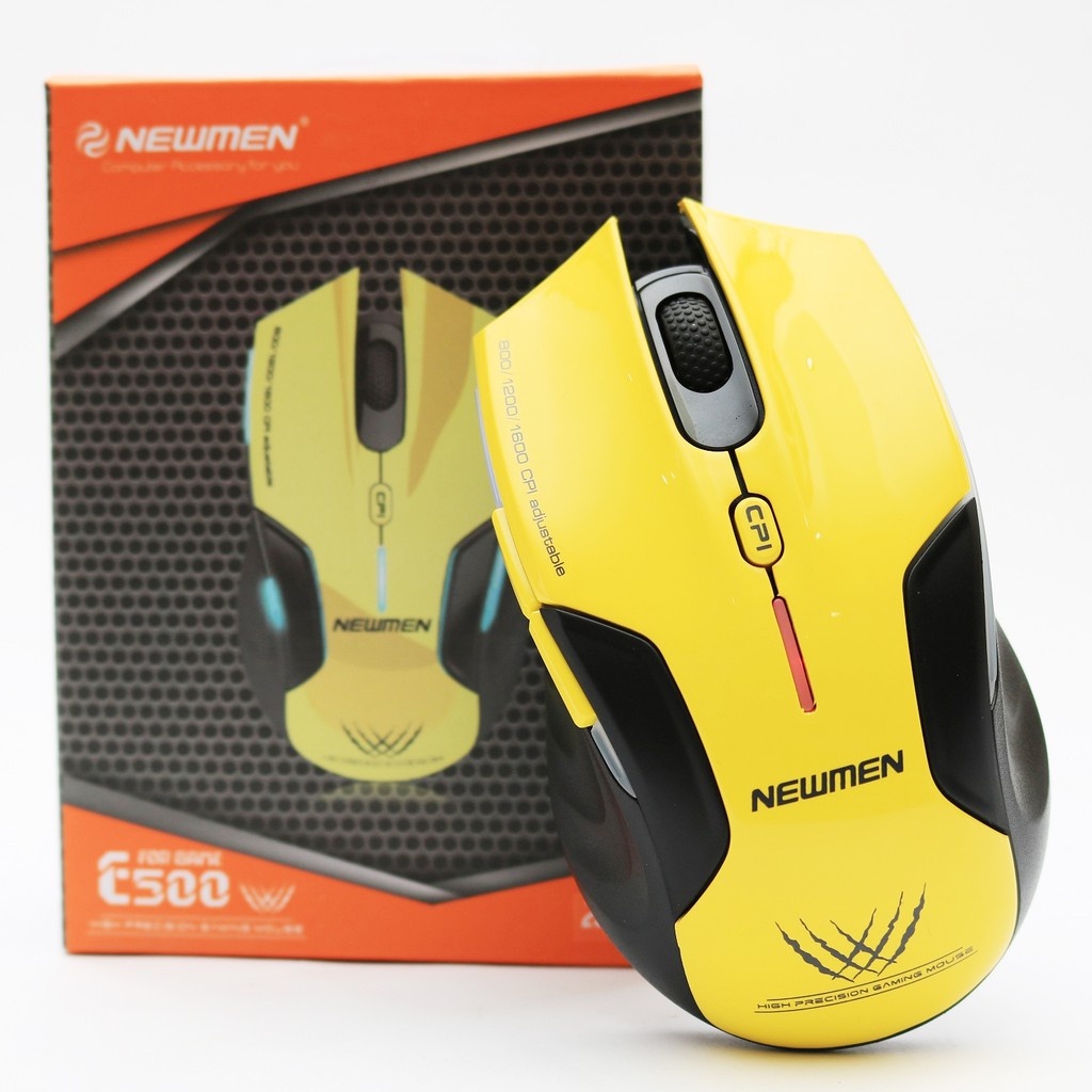 Chuột Mouse NEWMEN N500 PLUS Black/Yellow USB Chính hãng