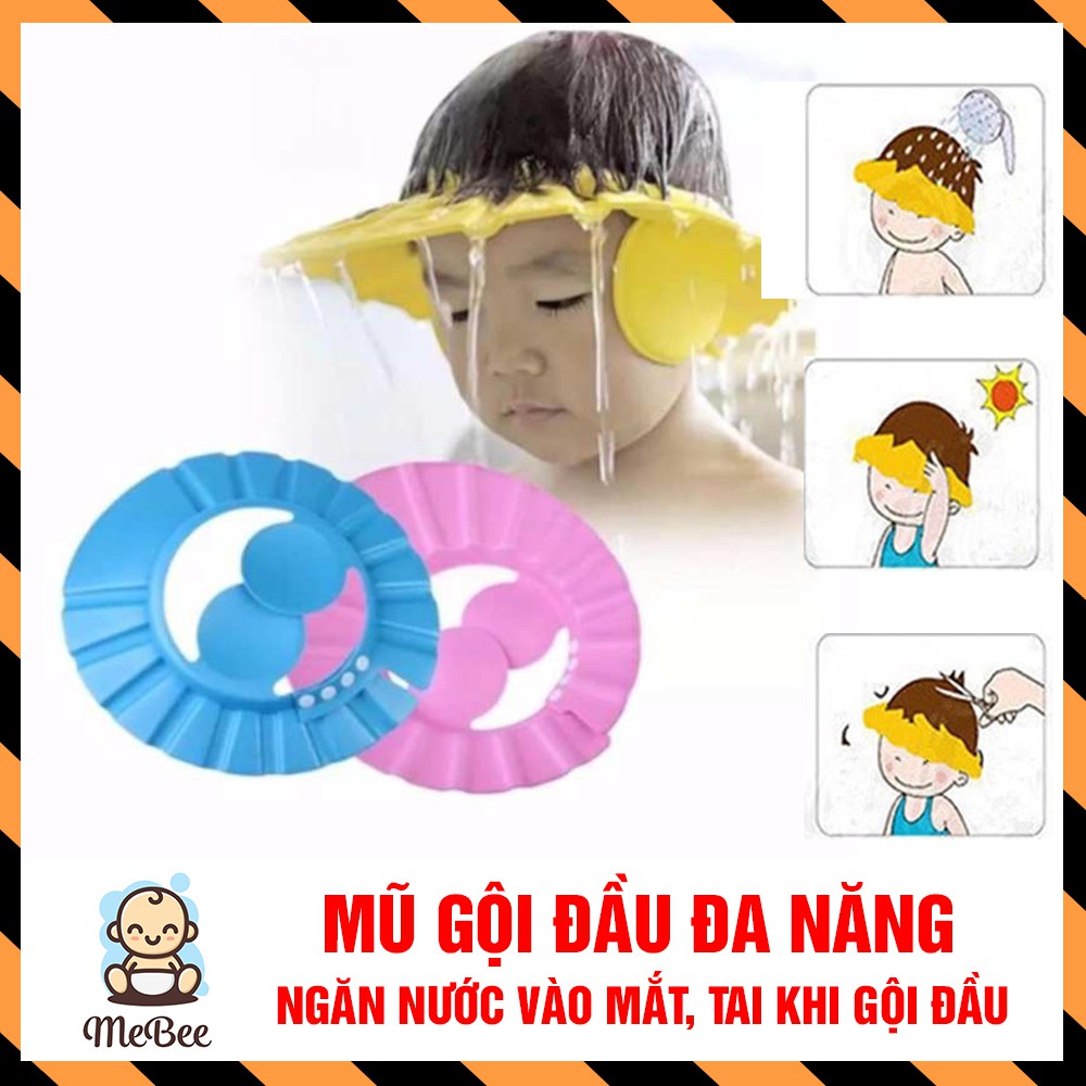 Mũ gội đầu, chụp tai chắn nước tắm cho bé