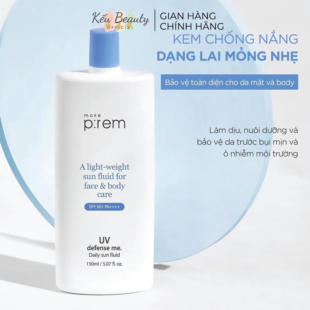 Kem Chống Nắng MAKE PREM UV Defense Me SPF50+ PA++++ (70ml)
