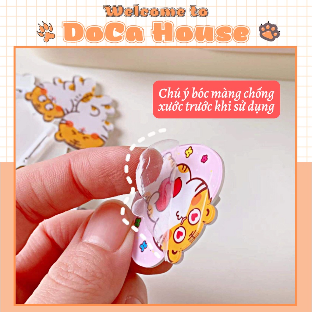 Pin cài cặp DOCA, sticker gắn balo, huy hiệu cài áo hổ nhí nhố siêu dễ thương