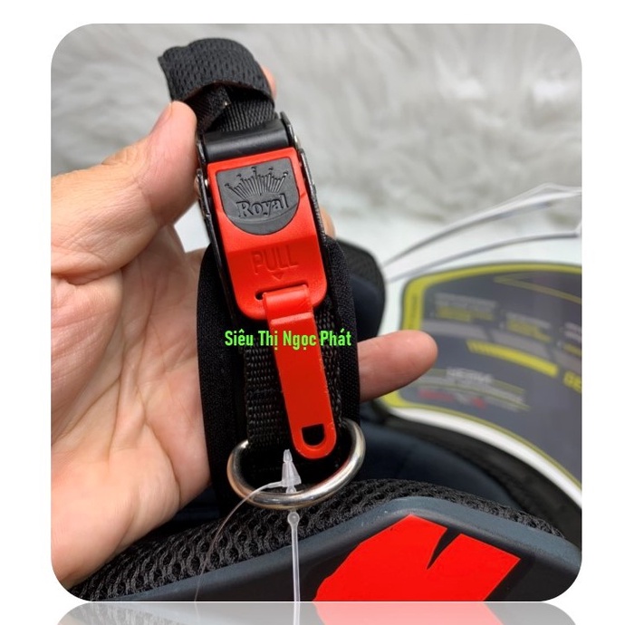 [PHƯỢT NGẦU] Mũ bảo hiểm 3/4 ROYAL có kèm kính che mặt_SIZE XL 57-60cm_Màu ĐỎ [HÀNG CHÍNH HÃNG]