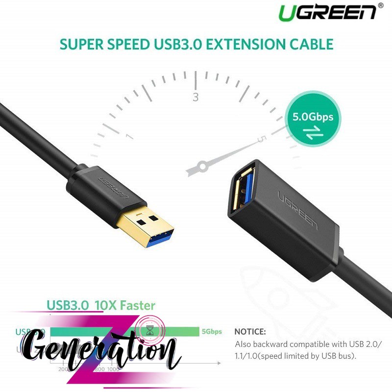 Cáp USB 3.0 nối dài mạ vàng Ugreen 30125 - Ugreen 30126 - Ugreen 10373 - Ugreen 30127