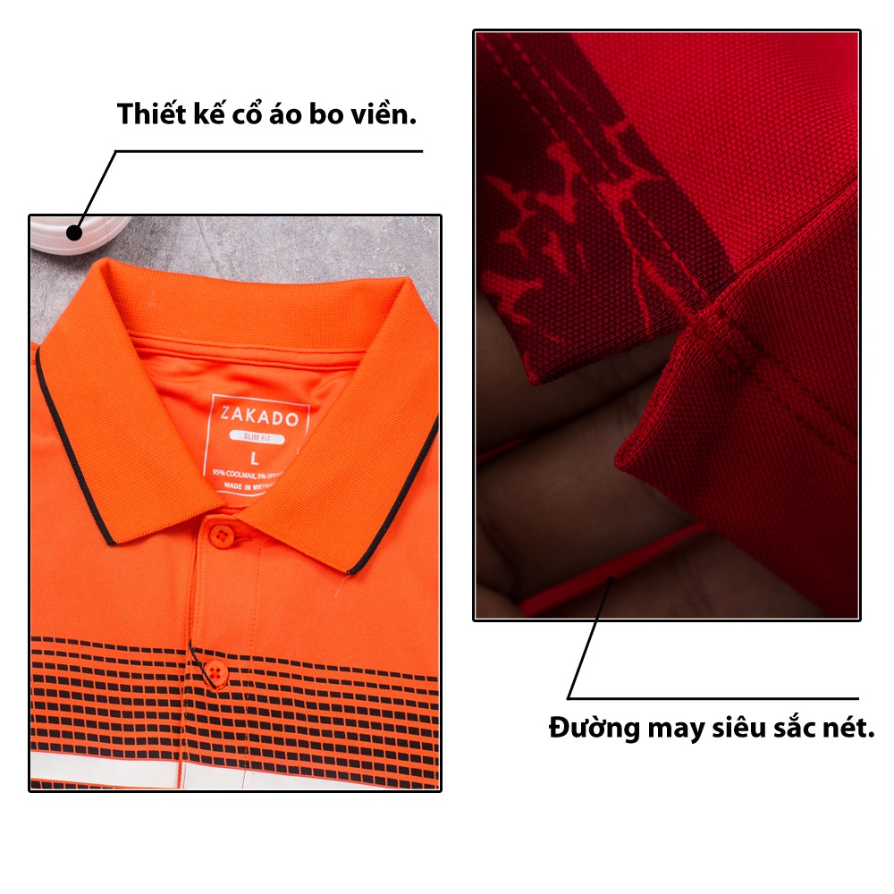 [Mã FAMALLT5 giảm 15% đơn 150K] Áo Thun Nam Có Cổ ZAKADO (5 mẫu) Tay Ngắn, Thiết Kế In Hình, Chất Coolmax Siêu Mát | BigBuy360 - bigbuy360.vn