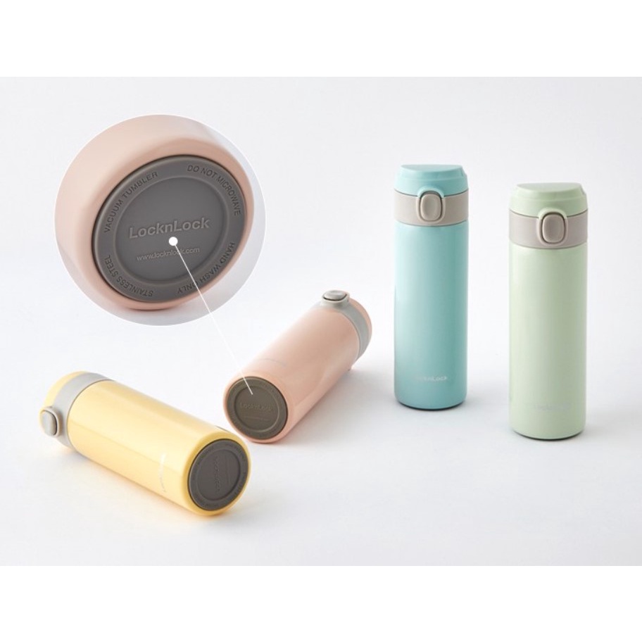 Bình nước giữ nhiệt nóng lạnh màu pastel LocknLock Daily Pop One Touch Tumbler 350ml