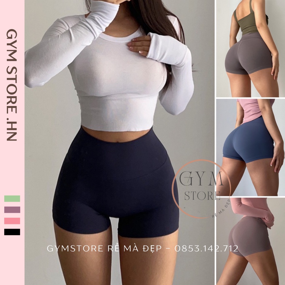 Quần POLY Biker Short Legging Đùi tập gym nữ Lulu Yoga Erobic Đồ Tập Thể Thao Nữ Giá Rẻ 𝑮𝒀𝑴𝑺𝑻𝑶𝑹𝑬 923