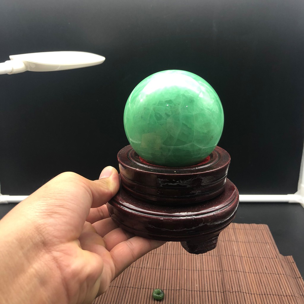 [XẢ KHO size 1Kg] Quả Cầu Phong Thủy Xanh Flourits mạng MỘC và HỎA nặng 1 Kg, Đường Kính 9 cm - Phong Thủy Thành Đô | BigBuy360 - bigbuy360.vn