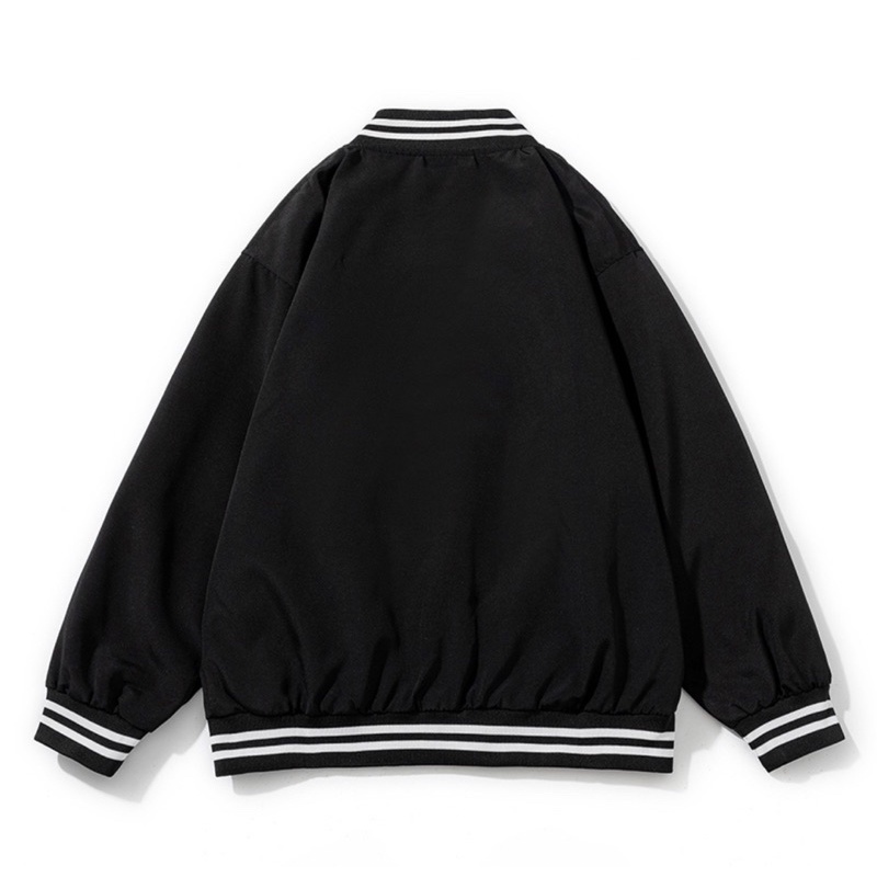 Áo khoác bomber dù - Jacket dù basic cao cấp tag cao su unisex Nam Nữ