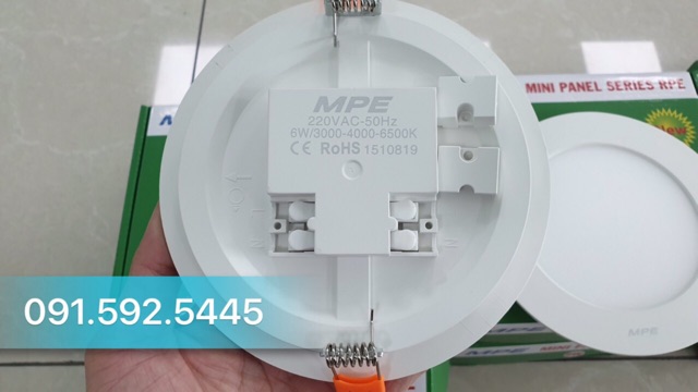 Đèn CHÍNH HÃNG MPE-Đèn Âm Trần Tròn Led Panel MPE