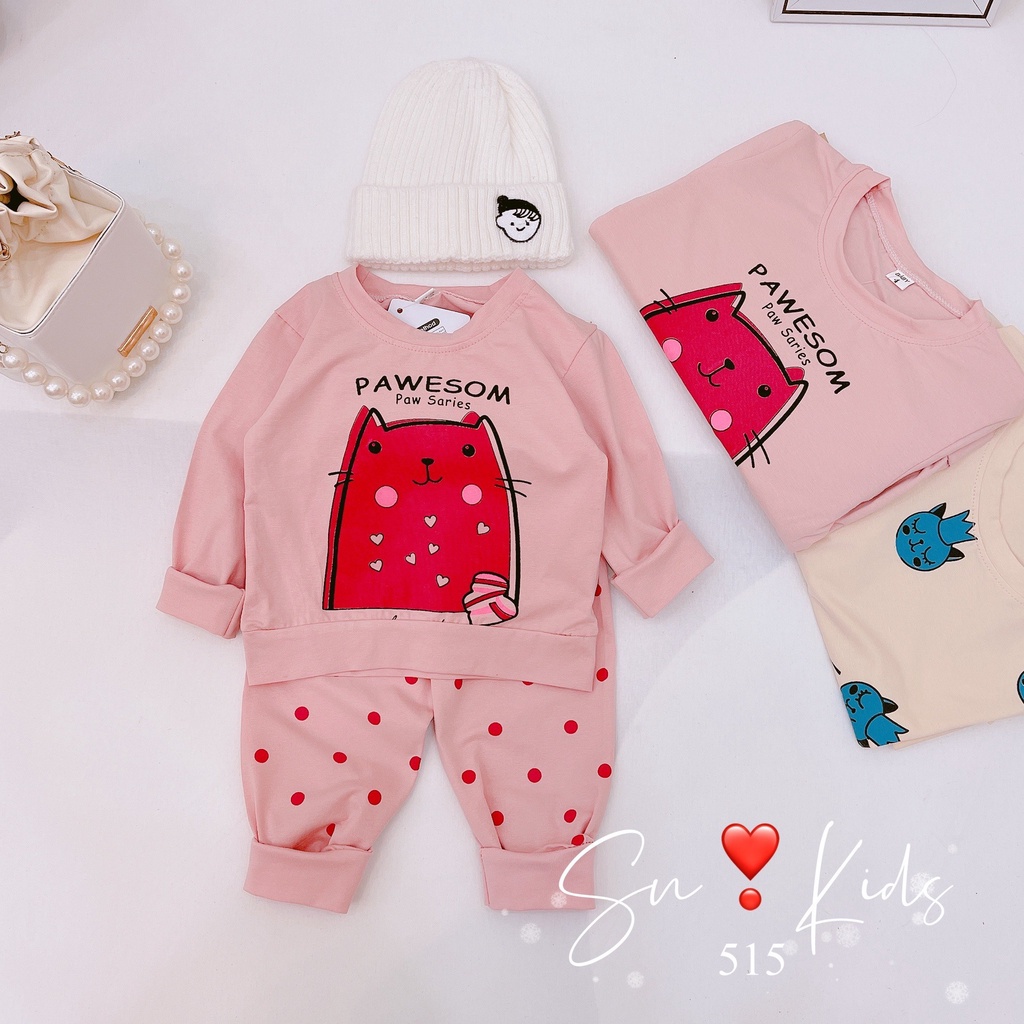 Bộ dài tay chất cotton cao cấp cho bé