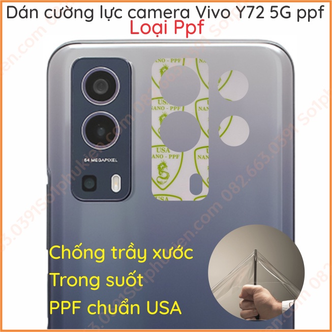 Cường lực camera Vivo Y72 5G nano, ppf siêu bảo vệ