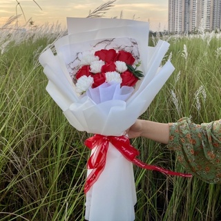 Bó hoa sáp mix hoa phăng cao cấp