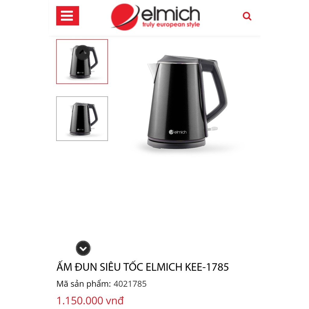 ẤM SIÊU TỐC ELMICH KEE-1785 1,5L