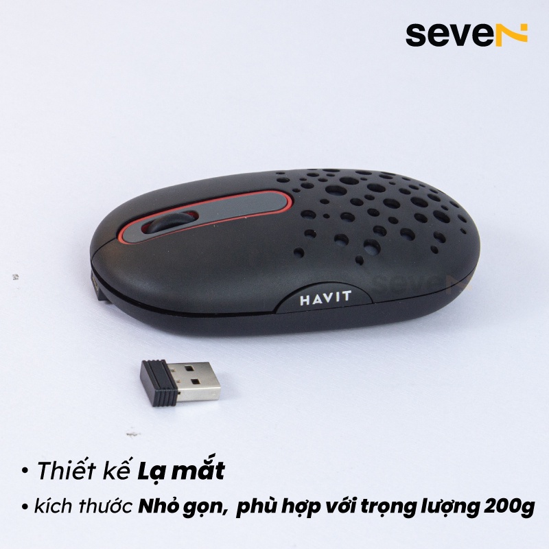 Chuột Không Dây Havit MS64GT Thiết kế công thái học, 3 chế độ DPI