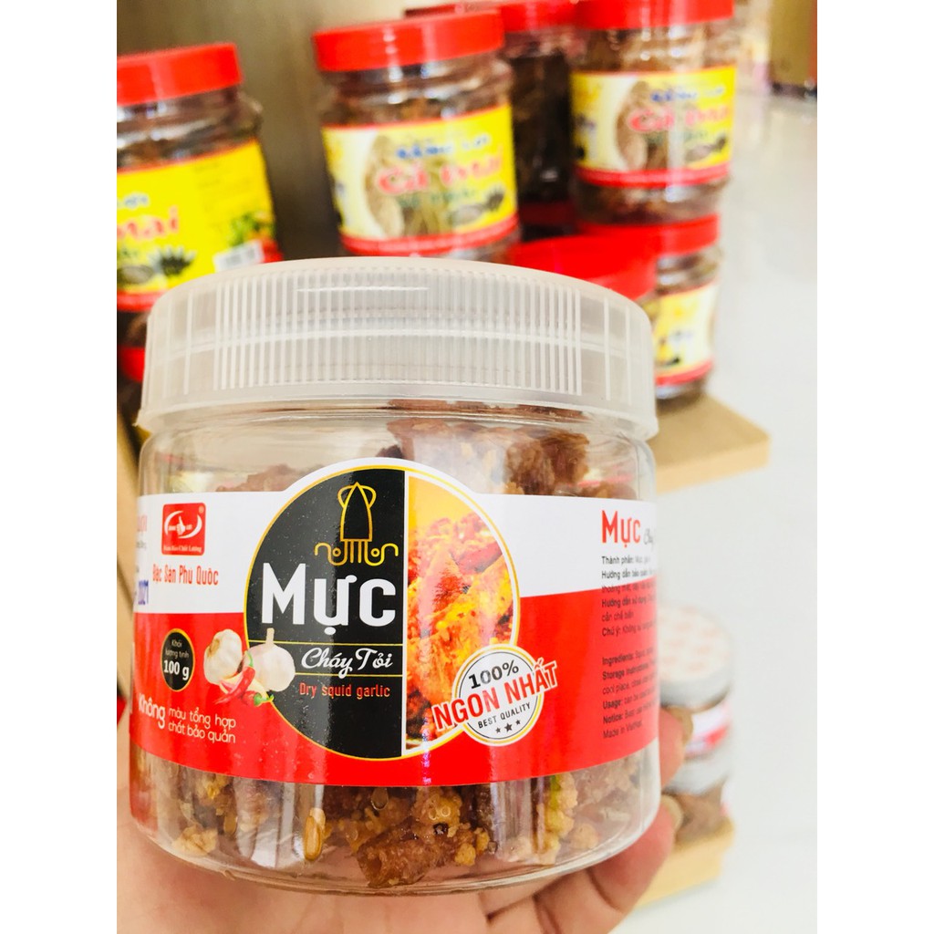 Mực cháy tỏi đặc sản Sáng Lợi Phú Quốc hủ 100gr