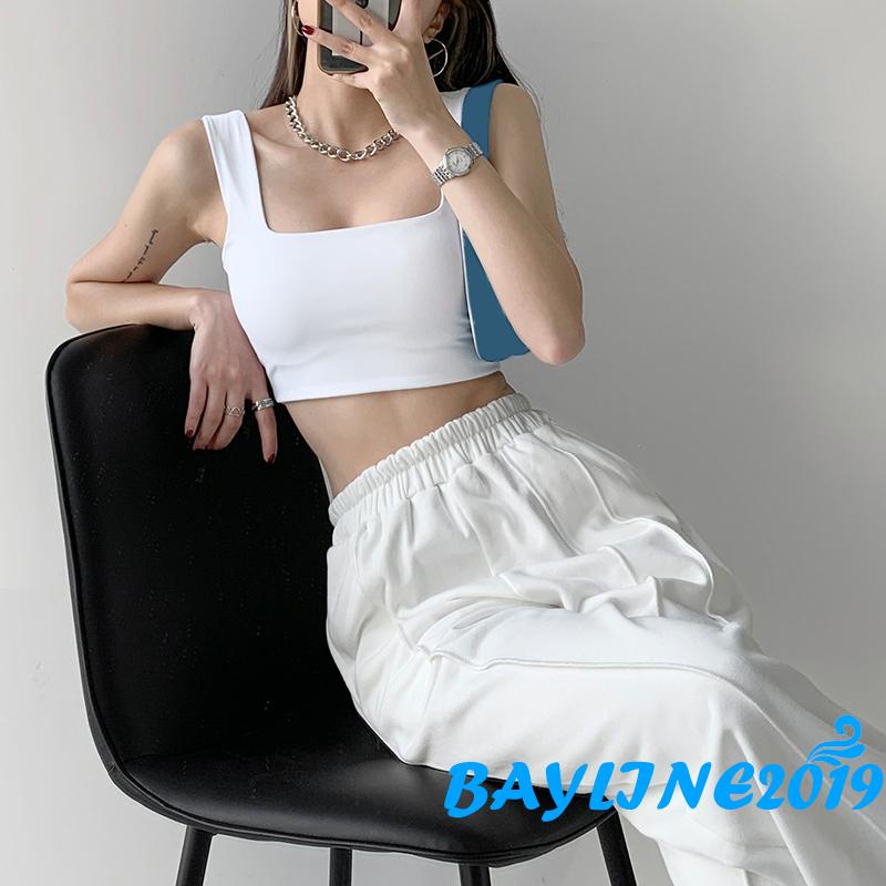 Áo Lửng Hai Dây Màu Trơn Thời Trang Nữ Tính