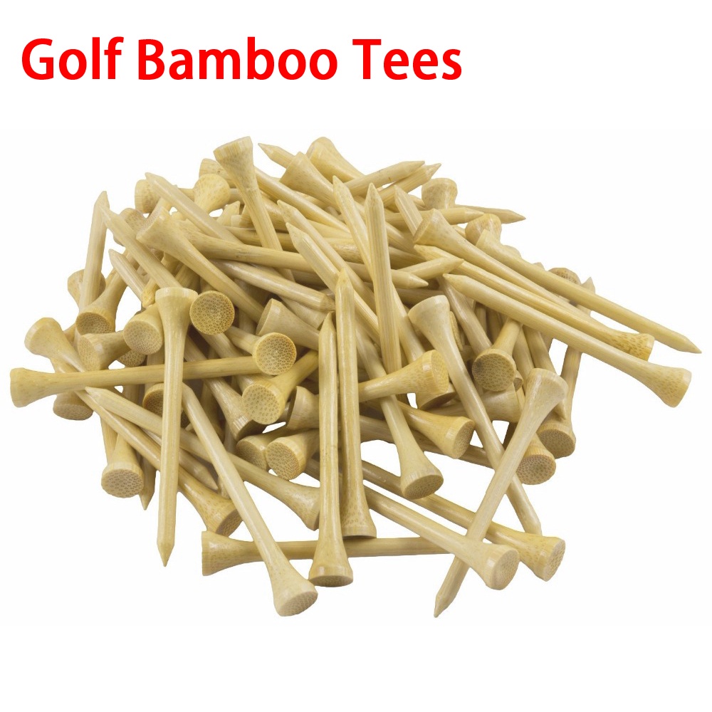 Set 100 tee golf bằng gỗ tre 83mm 70mm 4 kích thước