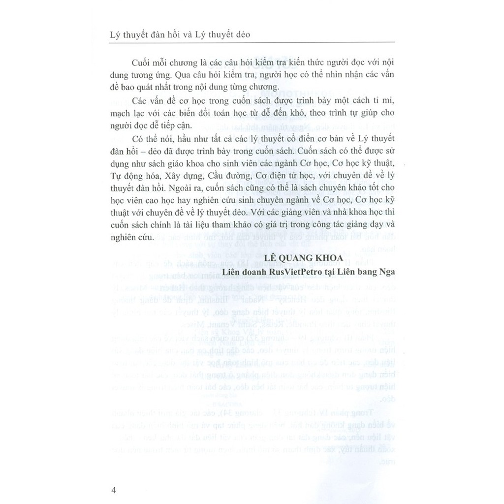 Sách - Lý Thuyết Đàn Hồi Và Lý Thuyết Dẻo