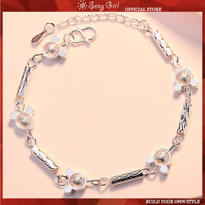 Vòng Đeo Tay Bạc 925S Họa Tiết Hoạt Hình Dễ Thương Cho Nữ