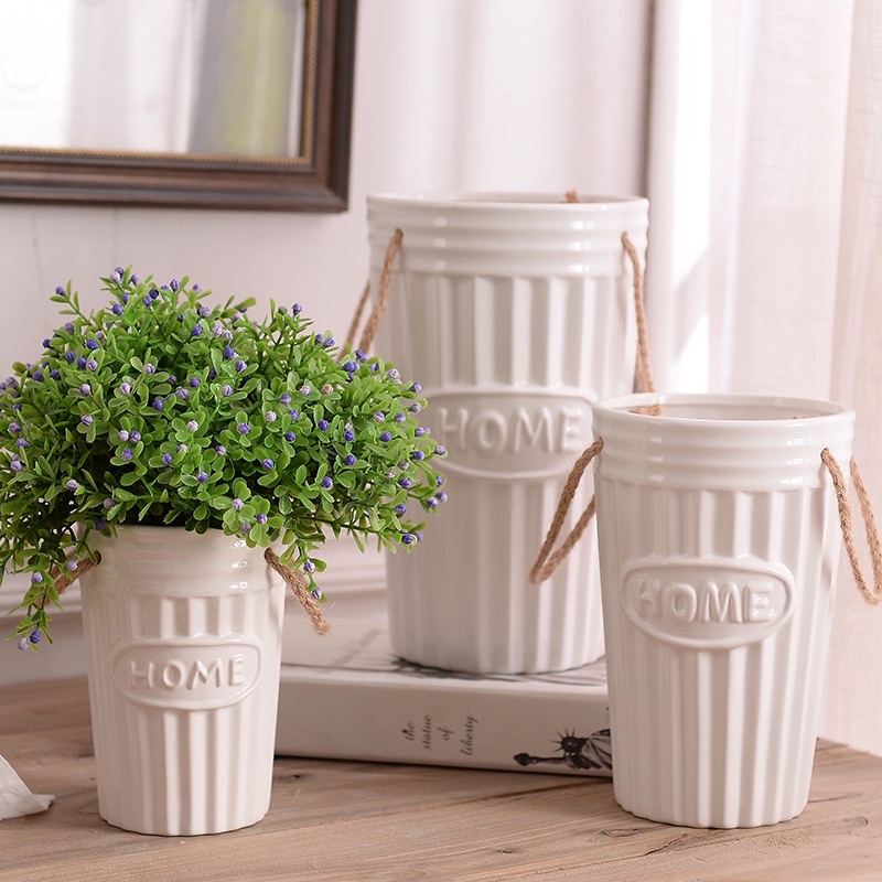 Bình Hoa Gốm Sứ Cao Cấp Phong Cách Bắc Âu (BNKSU001201T)