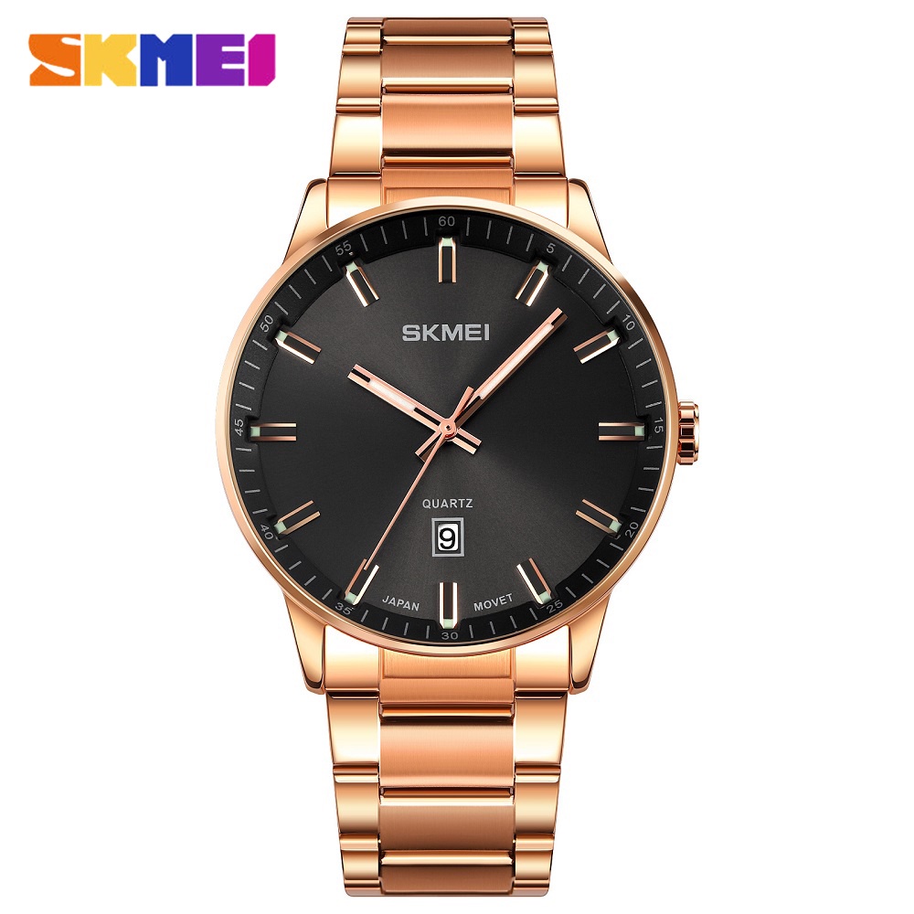 Đồng Hồ Quartz Chống Thấm Nước Chất Liệu Thép Không Gỉ SKMEI 1878