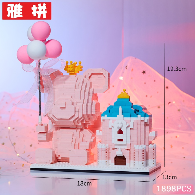 Hộp Đựng Bút Chì Đồ Chơi Lắp Ráp Hình Gấu Dễ Thương