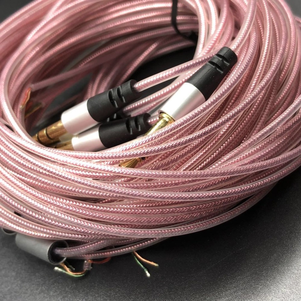 Bộ 2 dây cáp tai nghe 1.3M 18 lõi hợp kim nhôm tự làm