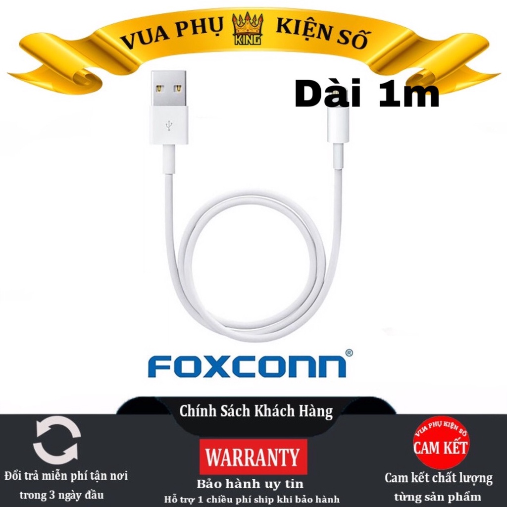 Cáp sạc FOXCONN 5V-1A cho 6 6S 7 8 Plus X XS XS MAX 11 PRO MAX 12