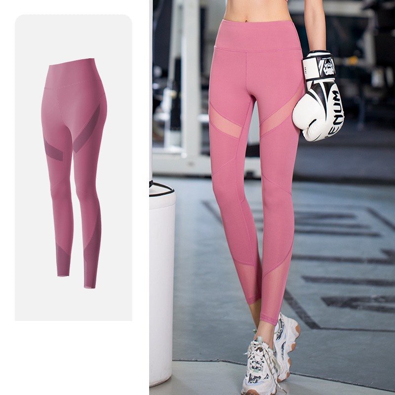 Quần dài legging mẫu mới tập GYM, YOGa, AEROBIC, vải co giãn thoải mái thấm hút mồ hôi - Hàng Quảng Châu Cao Cấp (QT17)