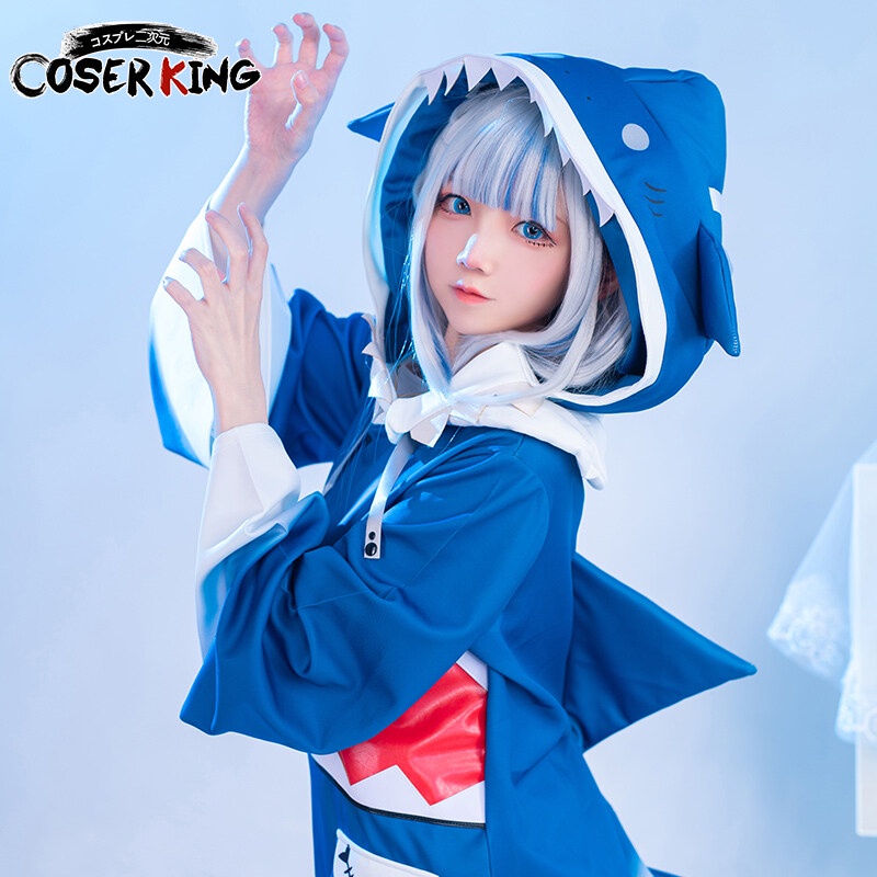 Hololive Gawr Gura Vtuber Cosplay Costume Phim hoạt hình Anime Cosplay Trang phục Dress Woman