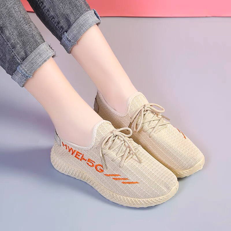 Giày thể thao nữ WEII  vải thoáng khí đế đan cực nhẹ êm chân Sử Dụng Đa Năng Chạy Bộ Thể Dục, Tập Gym Đi Chơi