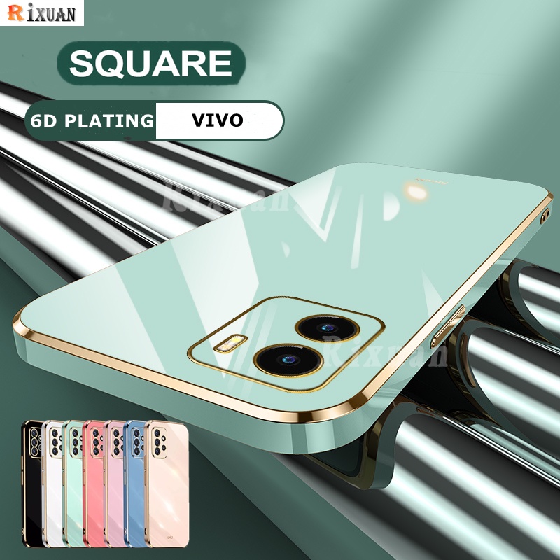 Ốp Điện Thoại Cao Su Mềm Mạ 6D Sang Trọng Cho Vivo Y15S Y15A Y21T Y33S Y12S Y20S Y20i Y11 Y12 Y15 Y17 Y91 S1