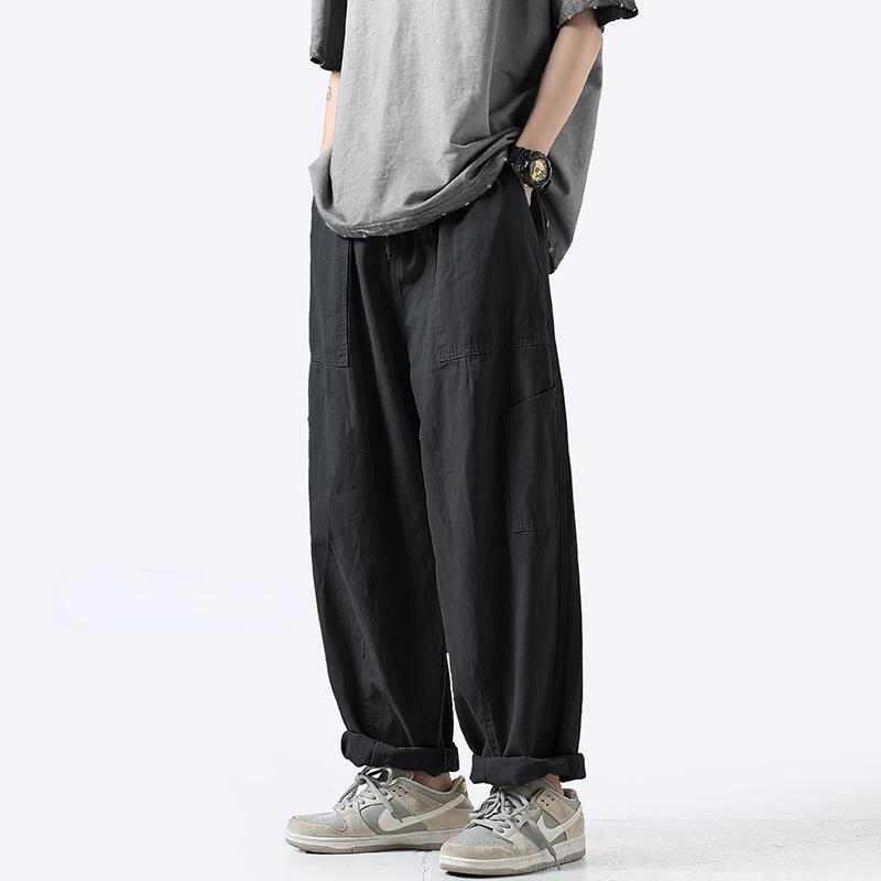 Quần Kaki Baggy Dáng Rộng Phong Cách Vintage Hàn Quốc Kiểu Mới Cỡ Lớn 8XL Cho Nam