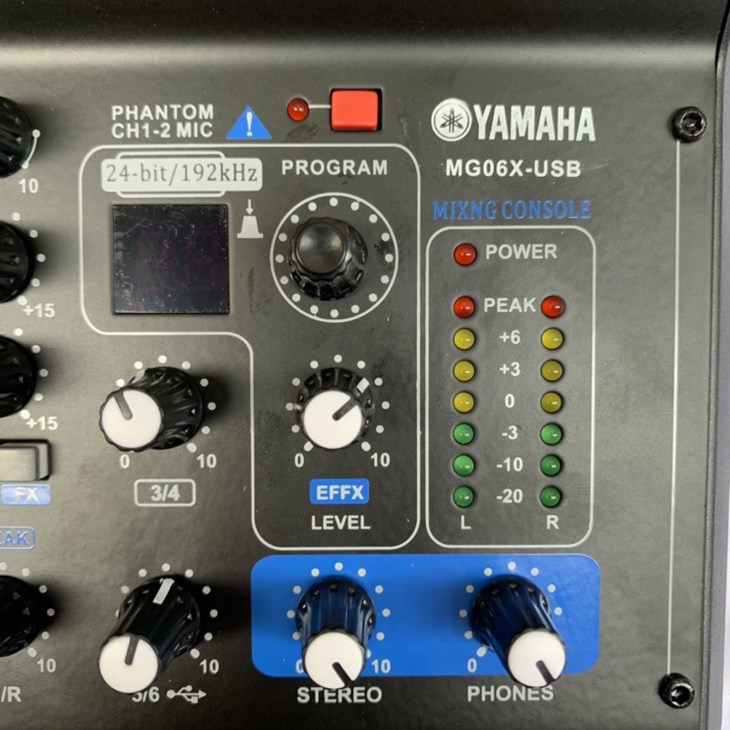 Mixer Mini YAMAHA MG06X-USB HÁT THU ÂM VÀ KARAOKE GIA ĐÌNH CỰC HAY 16 CHẾ ĐỘ HÁT BẢO HÀ