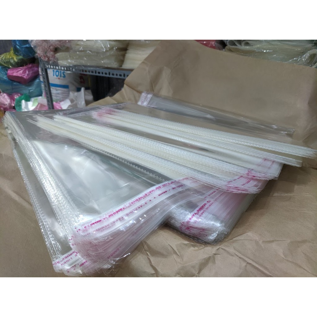 [1Kg] Túi bóng kiếng dán miệng, túi tự dính OPP [SIZE: 10--&gt;40] Đựng đồ thời trang, thực phẩm, phụ kiện...