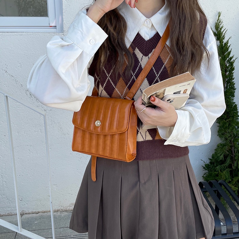 Túi Đeo Chéo Hình Vuông Nhỏ Nhắn Phong Cách retro Hàn Quốc Thời Trang Thu Đông Gylb1380