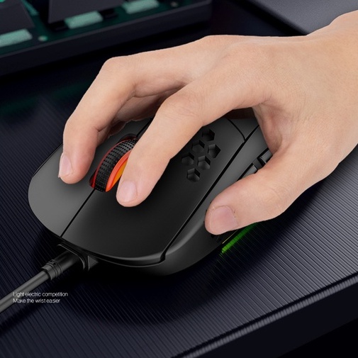 Chuột máy tính, chuột gaming có dây vi tính laptop FreeWolf M8 đèn LED RGB cho game thủ văn phòng - RUTEX Store