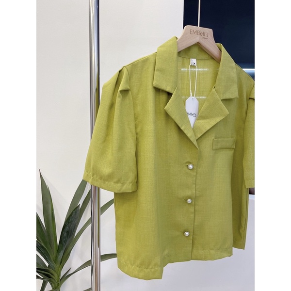 Áo sơ mi tay bồng cúc ngọc A67