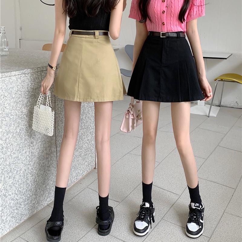 Chân Váy Chữ a Lưng Cao Xếp Ly Thời Trang Phong Cách Hàn Quốc Cho Nữ tao bao