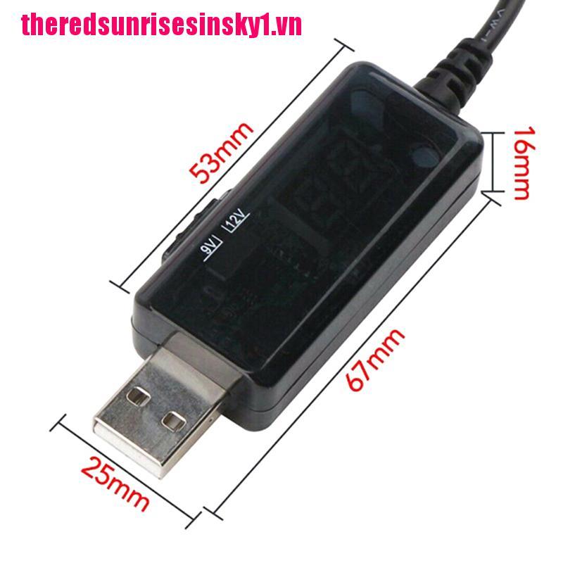 (3C) Dây Cáp Tăng Áp Usb 5v Lên Lên 9v 12v 1a