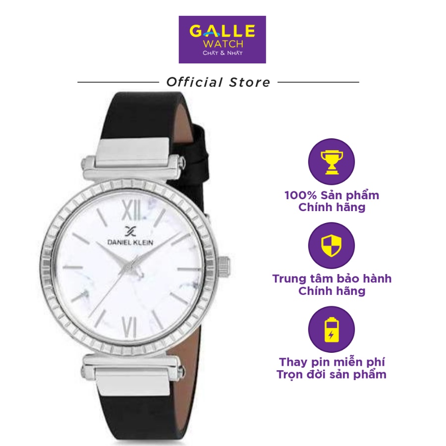 Đồng hồ nữ chính hãng Daniel Klein DK12071 chống nước, mặt số vân đá, vỏ thép không gỉ, dây da cao cấp | BigBuy360 - bigbuy360.vn
