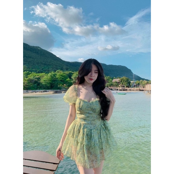 đầm lụa voan công chúa tự tin khoe dáng