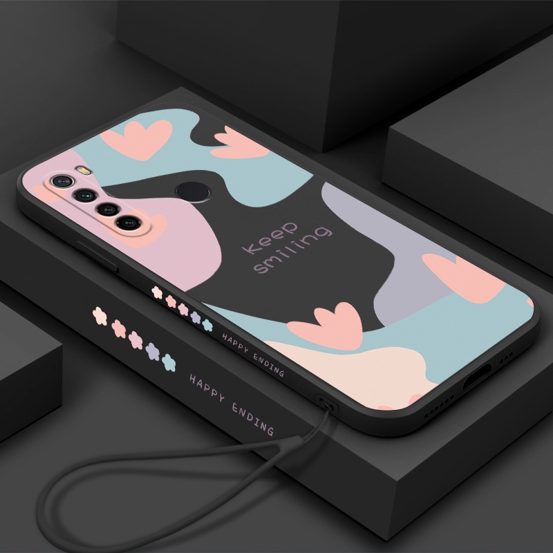 Ốp Điện Thoại Silicon Viền Thẳng Có Dây Đeo Cho realme 5 5i 6 6i 5 pro 6 pro c3