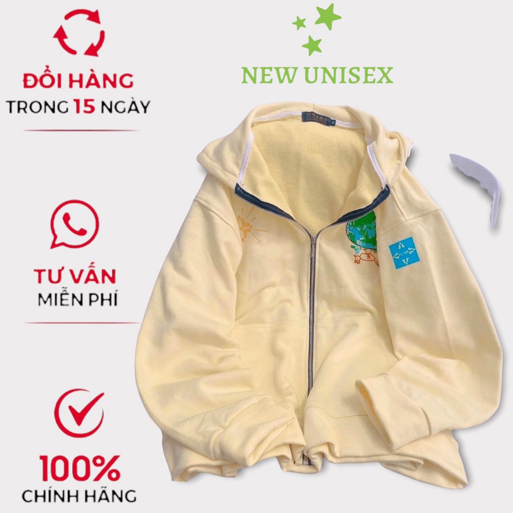 Áo khoác nỉ ,áo khoác unisex nam nữ hoodie In Chữ Kèm Họa Tiết Đáng Yêu TP[NewUnisex]