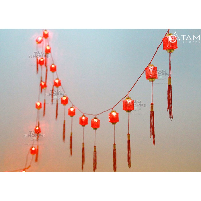 ây đèn lồng đèn đỏ trang trí tết số 05 TTTM