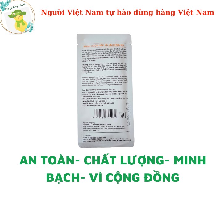 ❤️Mặt Nạ Bùn Khoáng Sữa Dê Nghệ Đỏ❤️Detox Làm Sạch Da Đẹp Da Ngăn Ngừa Nám Lão Hóa Dưỡng Ẩm The Moshav Farm Gói 25ml