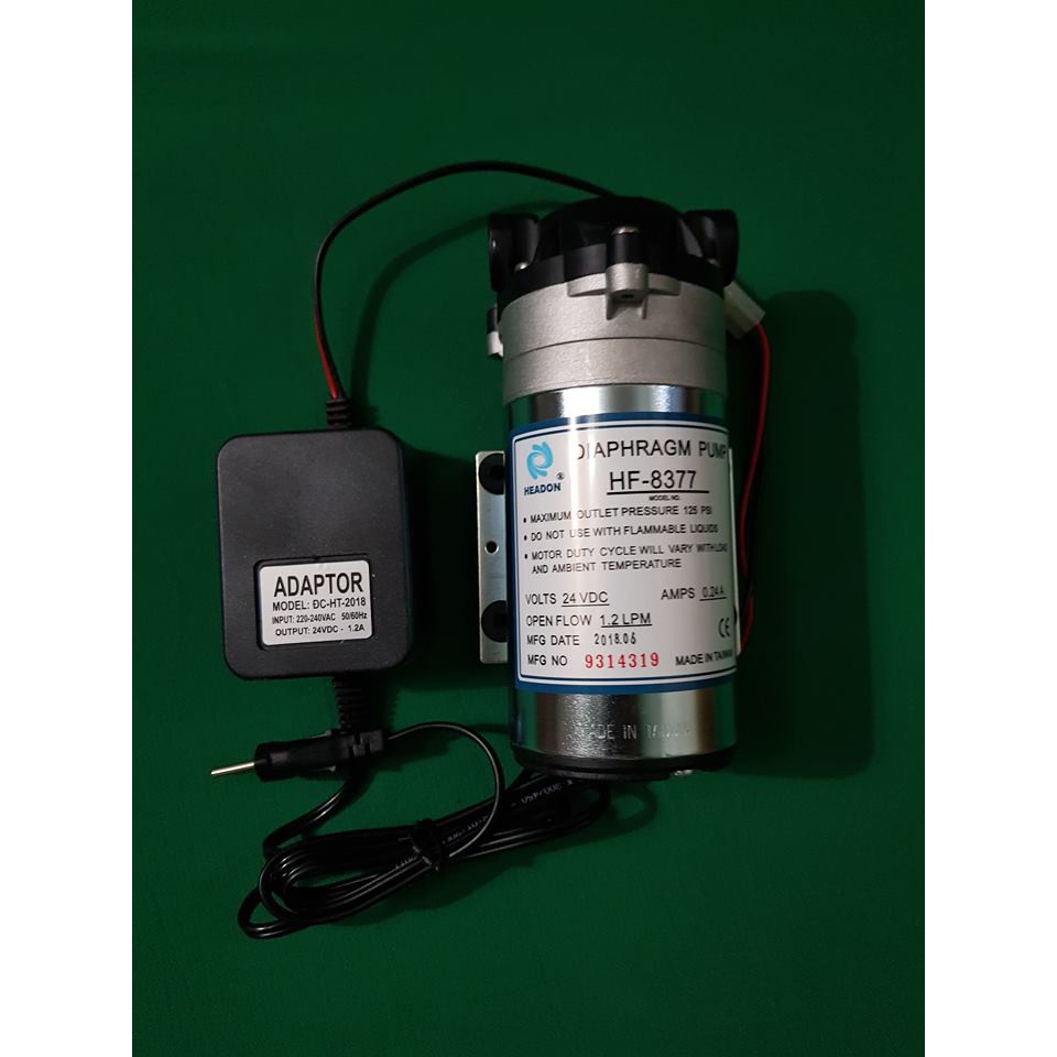 combo máy bơm phun sương headon hf 8377 + adaptor 24v