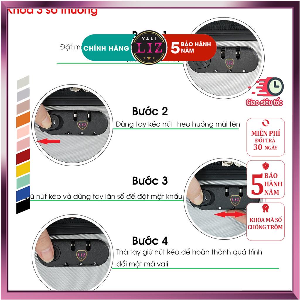 Vali kéo Vali du lich Sọc Đứng Size 20 inch Chống Vỡ Chống Nước Siêu Bền  Bảo hành 6 tháng MS886