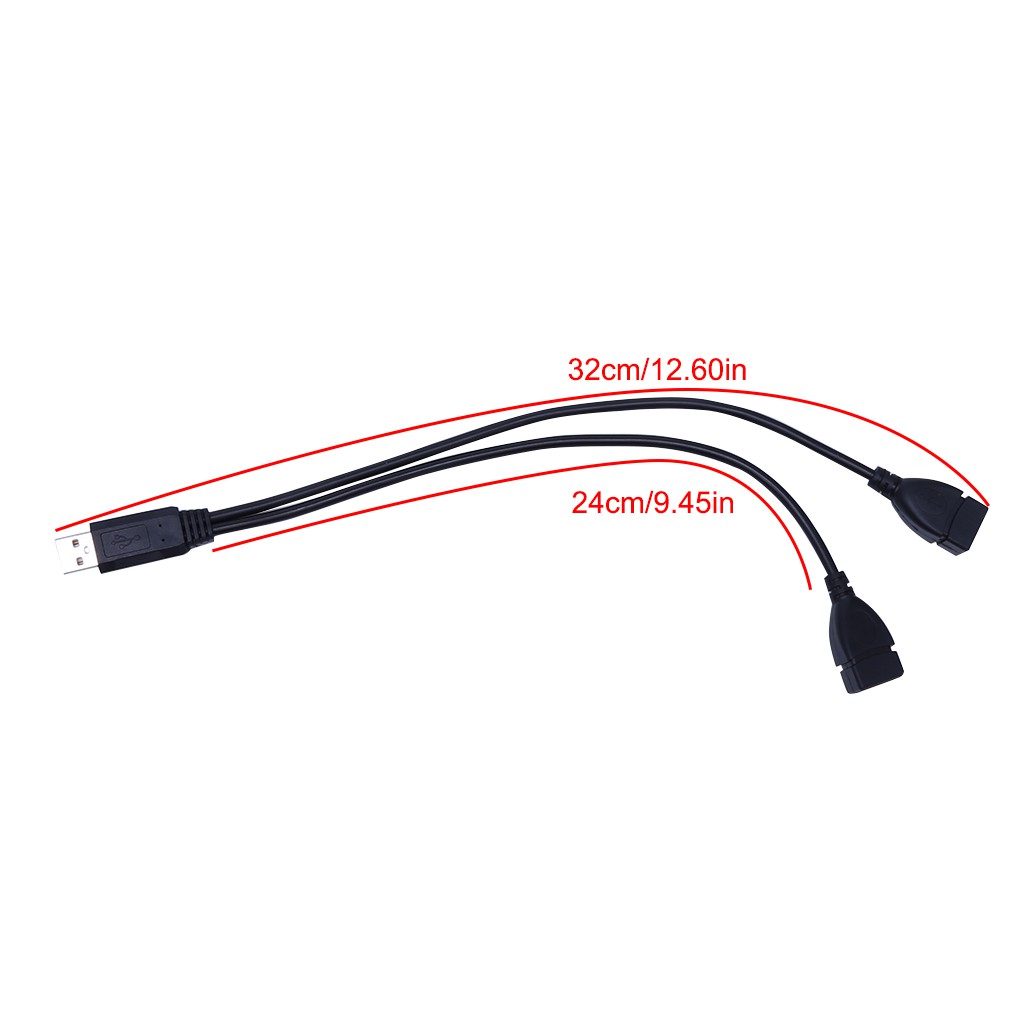 Cáp chuyển đổi USB 2.0 Type A từ 1 đầu cắm sang 2 ổ cắm tiện lợi