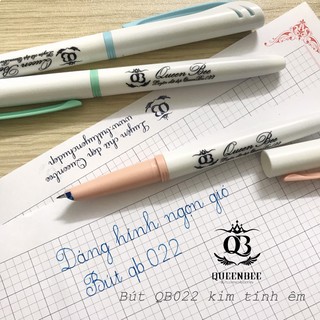 Bút máy kim tinh QueeBee022 ( QB022 ngòi kim tinh, ngòi bút êm trơn, bút máy khắc tên)