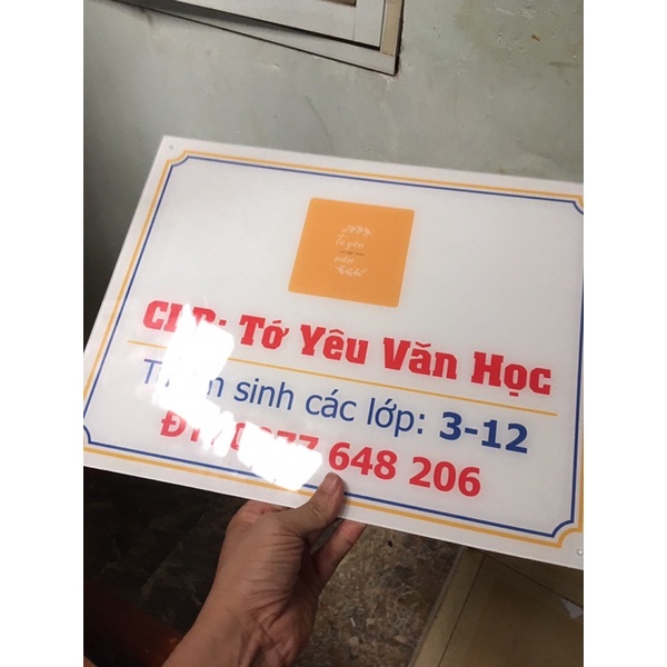 Biển Công ty Mica KT 20x 30cm